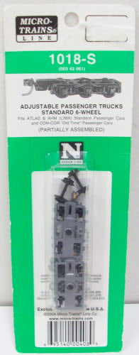 Micro-Trains 00342061 N Scale Standard 6-Wheel Adjustable Passenger Trucks
