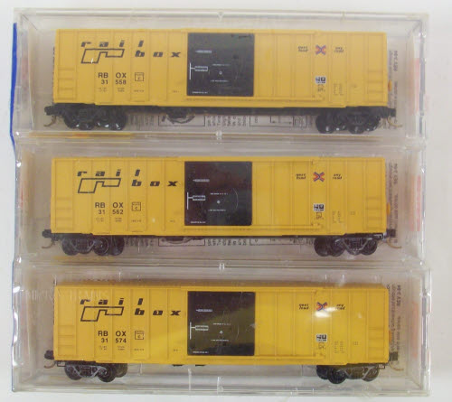 Micro-Trains 02500562 N Railbox 50' Rib Side Boxcar (Set of 3)