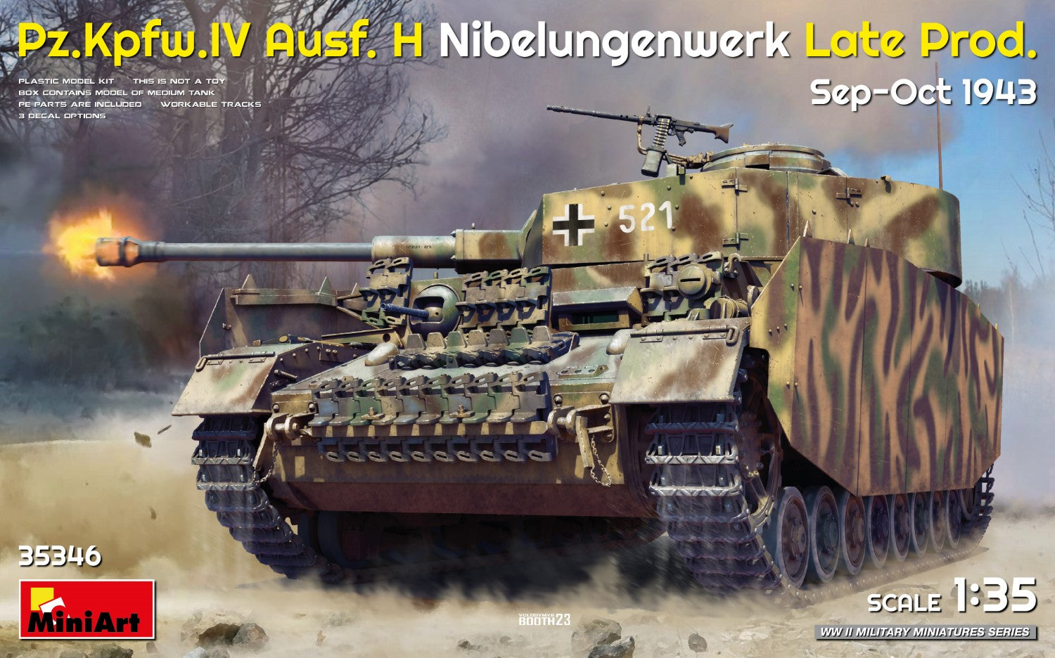 MiniArt 35346 1:35 German Pz.Kpfw. IV Ausf H Nibelungenwerk Late Prod. 1943 Tank