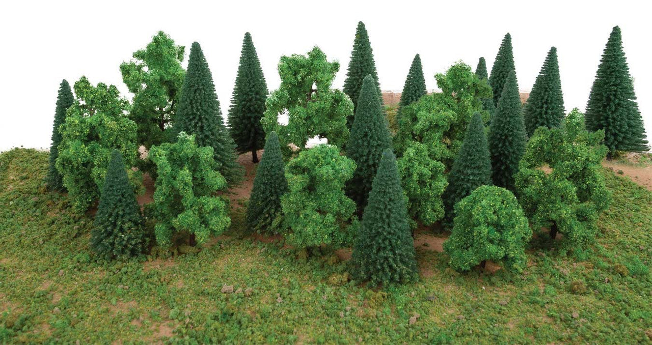 Walthers 949-1179 Mixed Trees w/Flat Base (Set of 25)