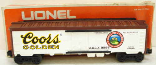 Lionel 6-9866 O Gauge Coors Beer Billboard Reefer Car #9866 LN/Box
