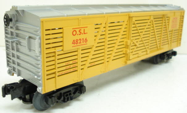 MTH 30-7107 O Union Pacific Yellow/Silver Stock Car #48216 LN/Box