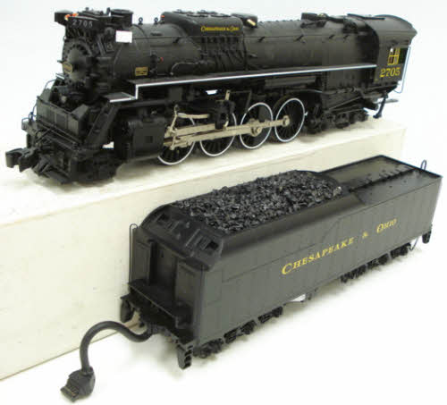 MTH 20-3186-1 C&O 2-8-4 Kanawha Steam Locomotive & Tender #2705 with PS-2 LN/Box