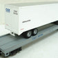 MTH 20-90019D O Gauge CSX Flatcar with Trailer #400780 EX/Box