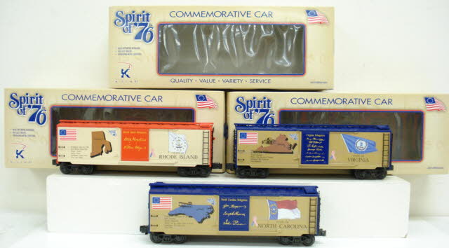 K-Line K761-7610A Spirit of '76 Boxcar 3-Pack LN/Box
