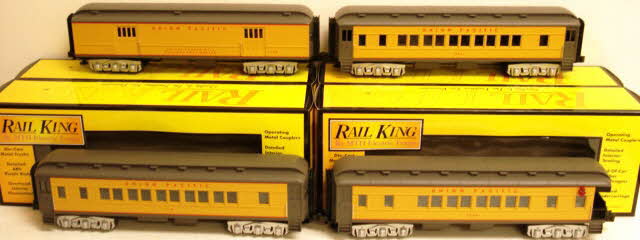 MTH 30-6252 O Union Pacific RailKing O-27 Madison Passenger Car Set (Set of 4) LN/Box