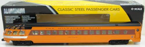 K-Line K4643-40188 Milwaukee Road 21" Aluminum Observation Car #188 EX/Box