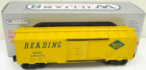 Williams WAL 30 O Gauge Reading Boxcar #106478 LN/Box