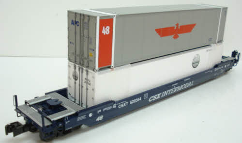 Lionel 6-21875 O Gauge CSX Husky Stack Cars w/Containers LN/Box
