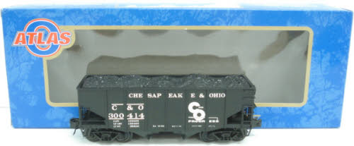 Atlas 6752-6 O Chesapeake & Ohio 55 Ton Fishbelly Hopper Car #300414 - 3 Rail LN/Box