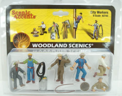 Woodland Scenics A2742 O Scenic Accents City Worker Figures (Set of 9)