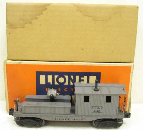 Lionel 2420 Vintage O D&LW Variation C  Searchlight Wrecking Car w/Stake Marks