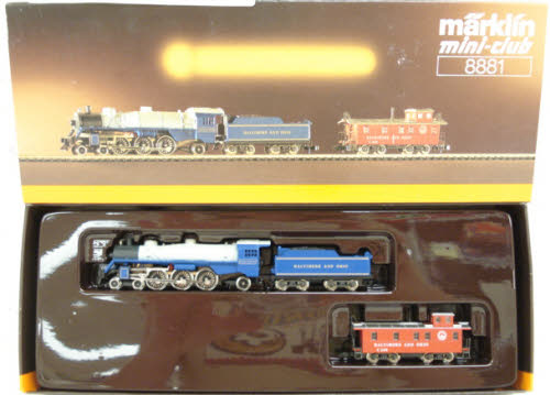 Marklin 8881 Z Scale Baltimore & Ohio 4-6-2 Steam Freight Train Set LN/Box