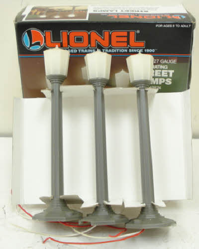 Lionel 6-12874 O Gauge Lighted Street Lamps (Set of 3) NIB