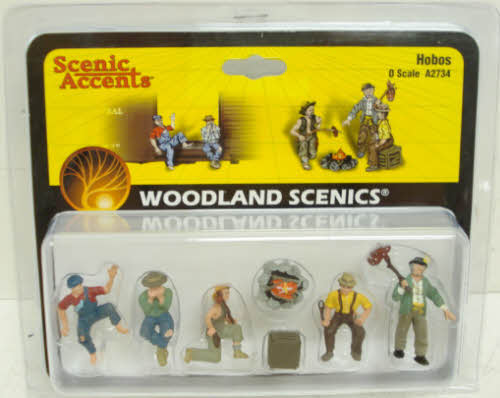 Woodland Scenics A2734 O Scenic Accents Hobo Figures (Set of 7)