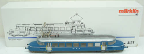 Marklin 3127 HO OBB Blue Arrow RBe 2/4 Electric Locomotive #202 LN/Box
