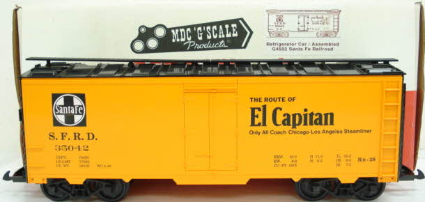 MDC G4602 G Scale Santa Fe El Capitan Refrigerator Car Road # 35042