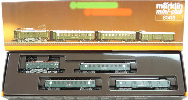 Marklin 81418 Z Scale Swiss Federal Railways Electric Passenger Train Set LN/Box