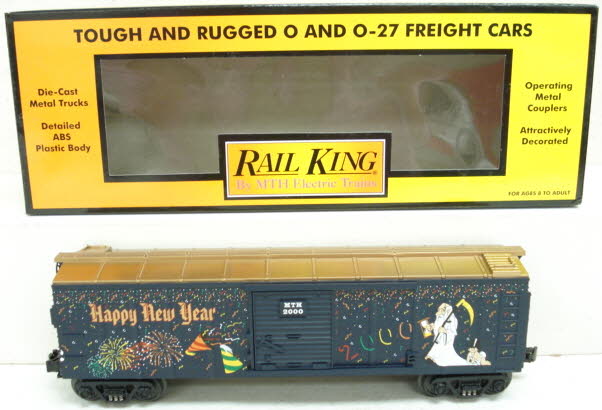 MTH 30-7460 O Gauge 2000 Happy New Year Boxcar LN/Box