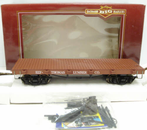 Bachmann 95627 Ely-Thomas Flatcar with Stakes (Metal Wheels)