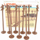 Lionel 6-62181 O and 027 Scale Telephone Pole Set (Box of 10) NIB