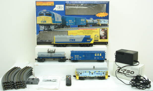 MTH 30-4034-1 CSX RailKing F40PH O Gauge Diesel Train Set w/PS2 MT/Box