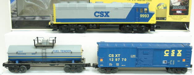 MTH 30-4034-1 CSX RailKing F40PH O Gauge Diesel Train Set w/PS2 MT/Box