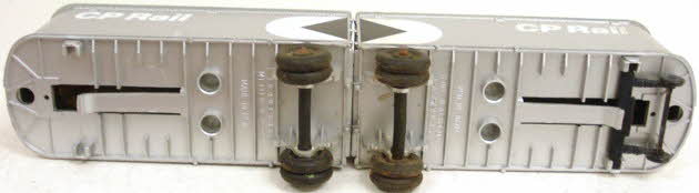 Lionel 6-9149 O Gauge CP Rail Flatcar with Piggyback Vans EX