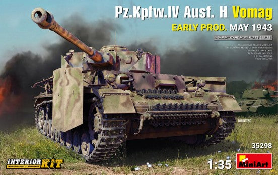 MiniArt 35298 1:35 Pz.Kpfw.IV Ausf. H VomagInterior Military Tank Model Kit