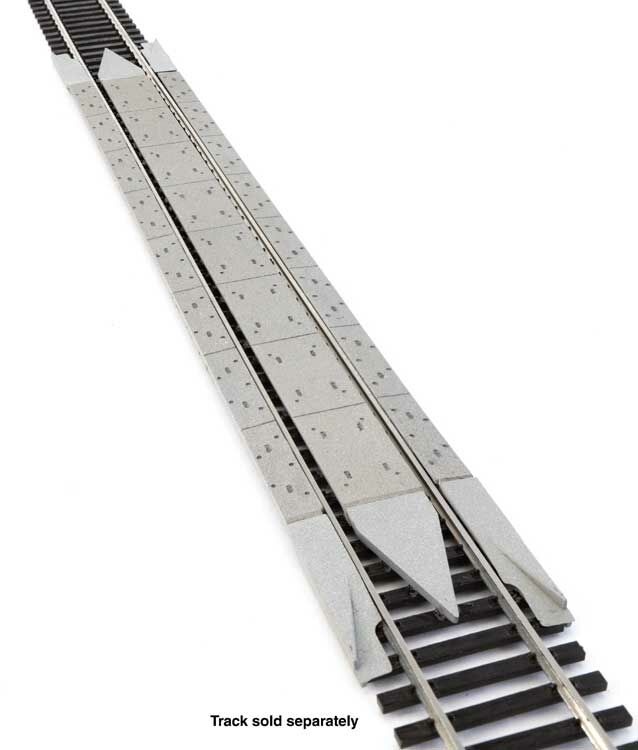 Walthers 948-83115 HO Scale Modern Concrete Crossing with Rerailer Ends Kit
