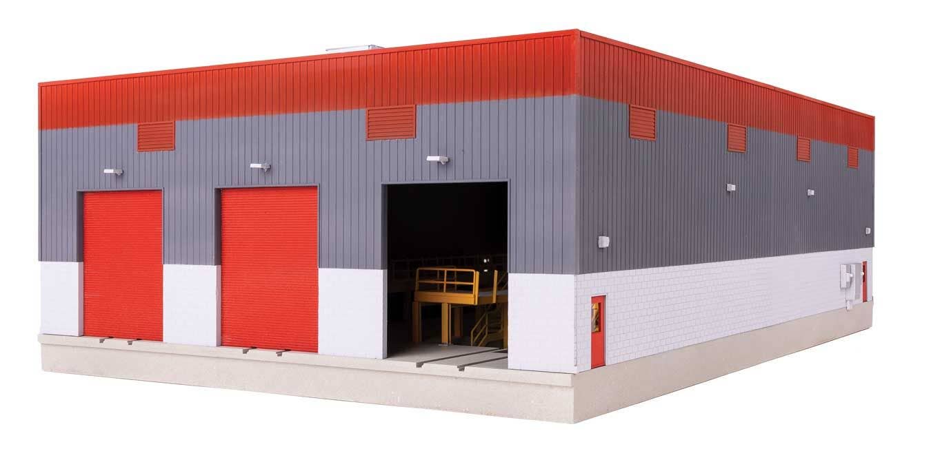 Walthers 933-3908 HO Modern Diesel Shop Building Kit