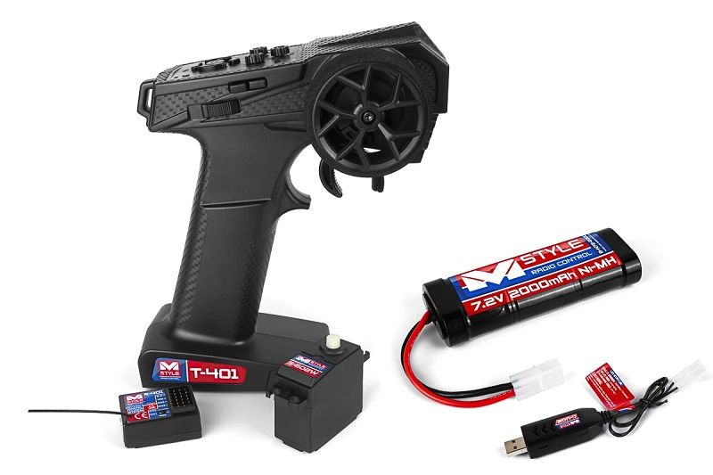 HPI Racing 542409 Mstyle RC Set - Radioset, Servo, Battery and Charger