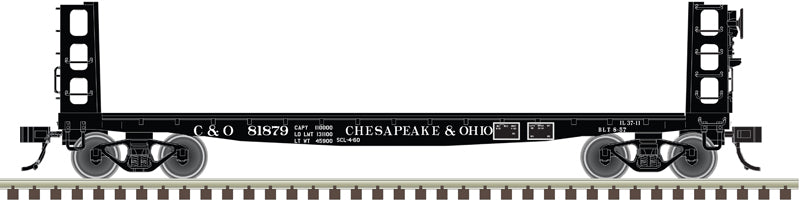 Atlas 50006945 N Chesapeake & Ohio 40' GSI Pulpwood Flat Car #81862