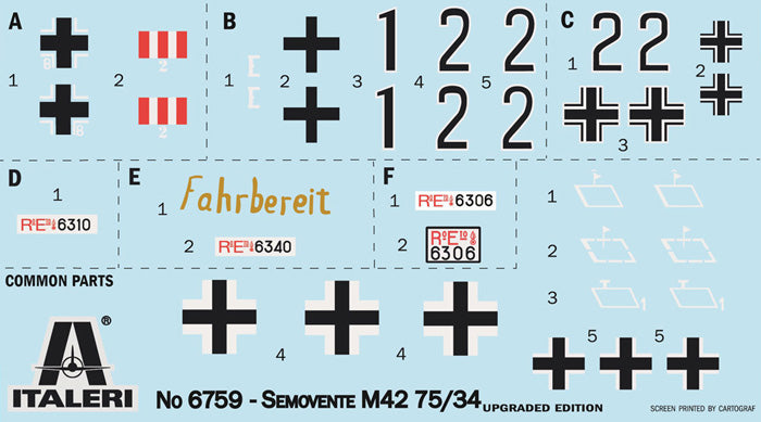 Italeri 6759 1:35 Semovente M42 da 75/34 Upgraded Edition Tank Plastic Model Kit