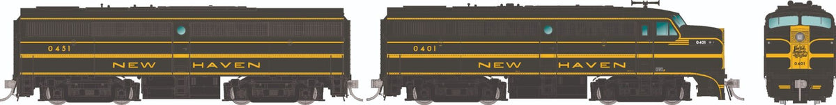 Rapido Trains 037566 HO NH ALCo FA-1 + FB-1 Diesel Locomotive #0424 + #0455