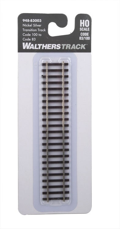 Walthers 948-83003 HO Code 100 to Code 83 Nickel Silver Transition Track