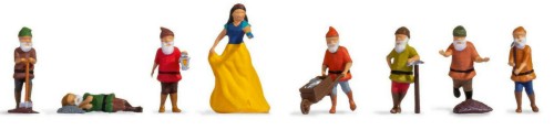 Noch 15803 HO Snow White & The Seven Dwarfs Figures (Set of 8)