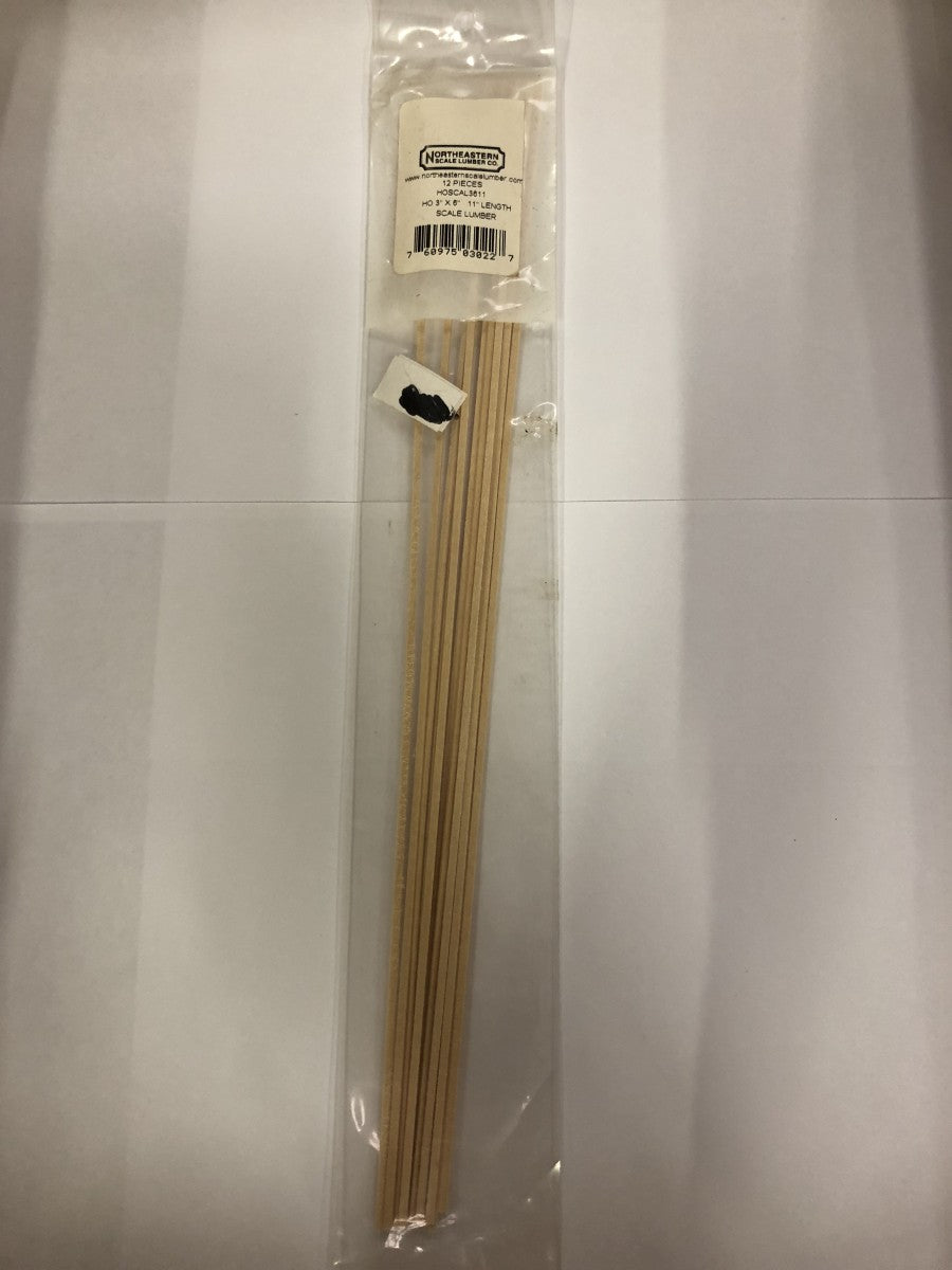 Northeastern Scale Lumber 3022 HO 3" x 6" x 11" Lumber (Pack of 12)