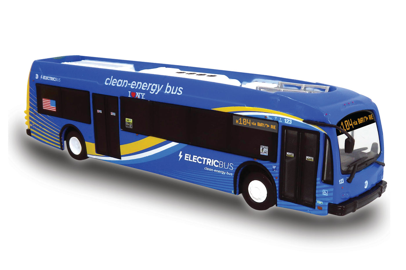 Daron Worldwide Trading NY2065 1:87 MTA Protera Electric Hybrid Bus Diecast