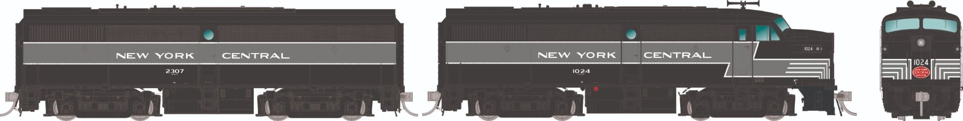 Rapido Trains 037070 HO NYC ALCo FA-1 + FB-1 Diesel Locomotive #1029 + #2304