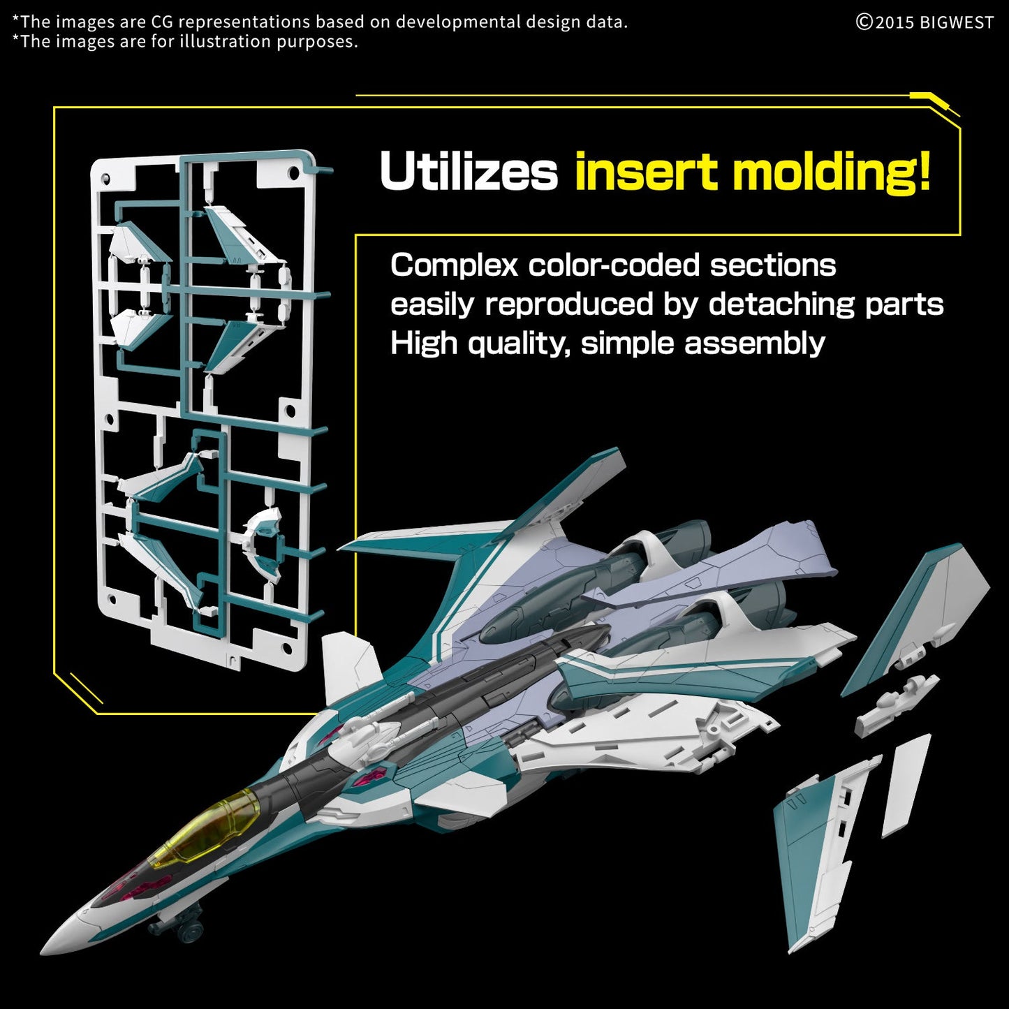 Bandai 2844650 1:100 HG VF-31S Siegfried (Arad Molders) Plastic Model Kit