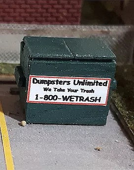 Osborn Model Kits 3132 N Garbage Dumpster Kit (Pack of 4)