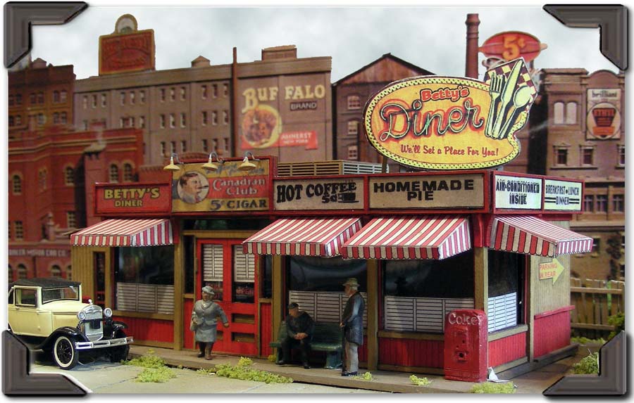 Bar Mills 0302 HO Scale Sweaty Betty's Diner Craftsman Building Kit