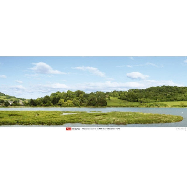 Peco SK-P01 River Valley Photographic Backscene