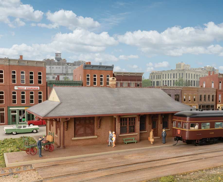 Walthers 933-3553 HO Pennsylvania System Brick Combination Station Building Kit