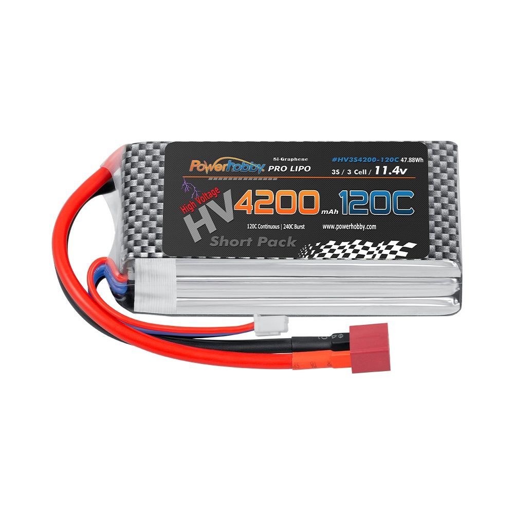 Power Hobby 3S4200120CDNSHV 3S 11.4V 4200mAh 120C HV + Graphene LiPo Battery