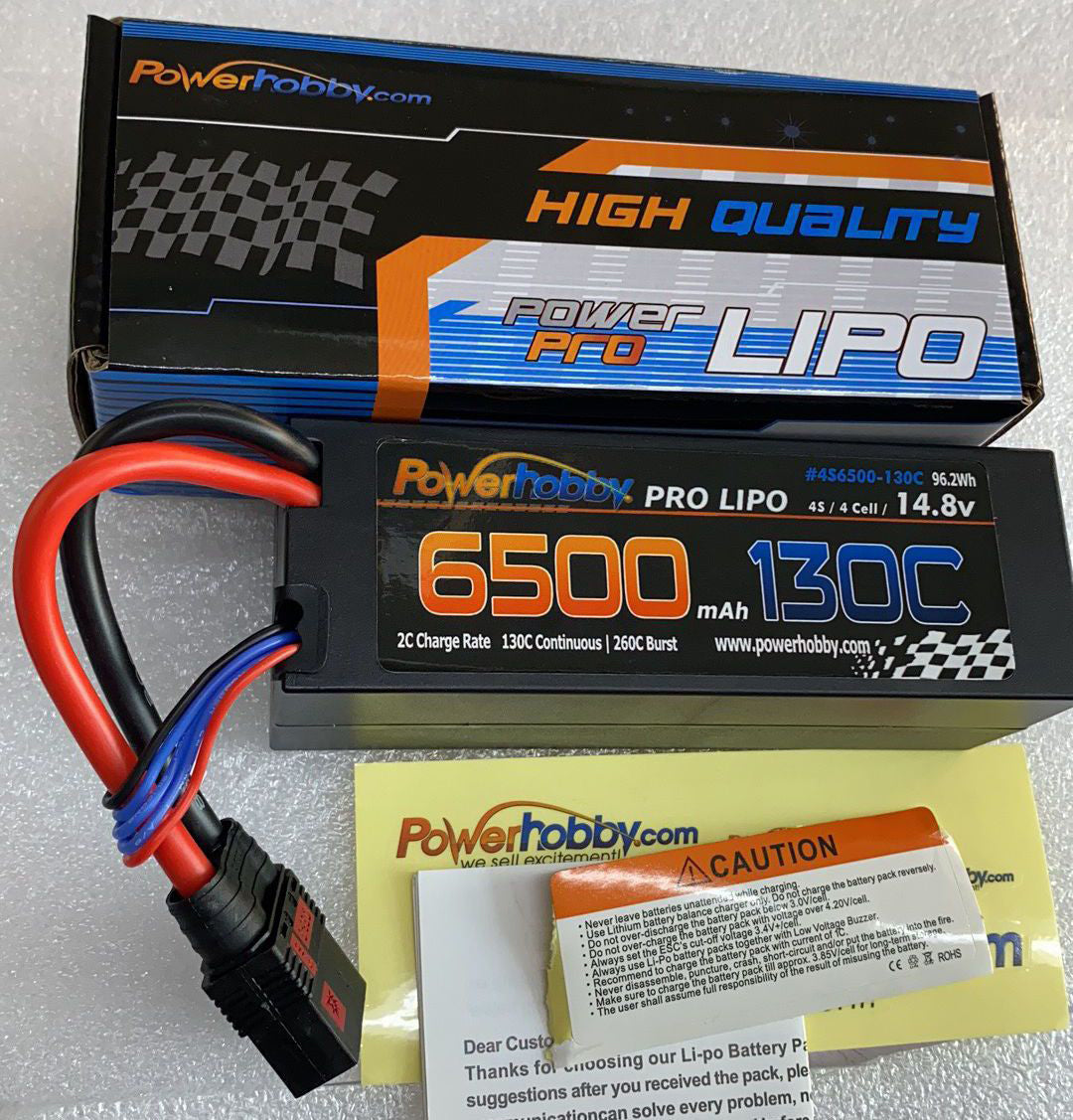Power Hobby 4S6500mAh130CQS8 4S 14.8V 6500mAh 130C + LiPo with QS8 Connector