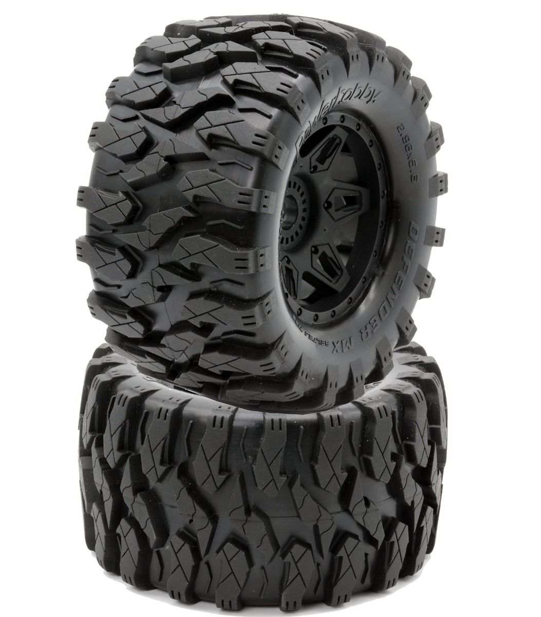 Power Hobby PHT2383 17mm Defender MX Belted All Terrain Tires Mounted