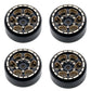 Power Hobby PHSCX24110 1:24 Axial SCX24 1.0" Black Brass Beadlock Crawler Wheels