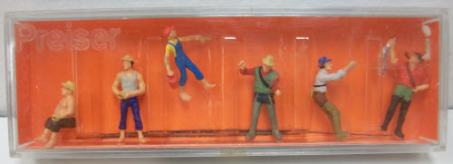 Preiser 10077 HO Scale Men Fishing Figures (Set of 6)